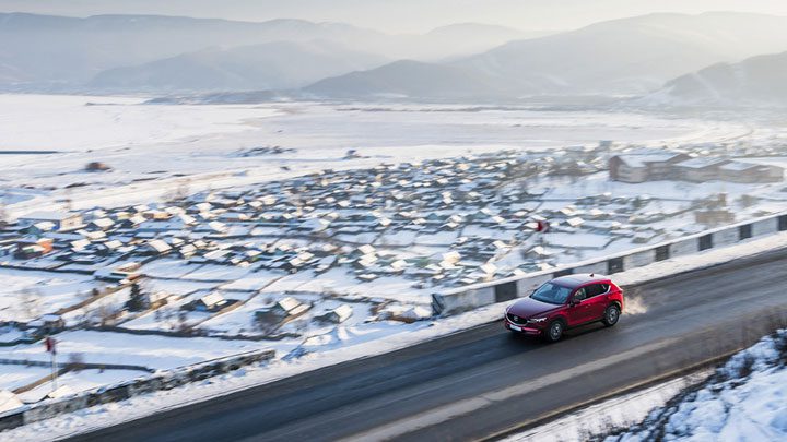 De Mazda CX-5 in de sneeuw